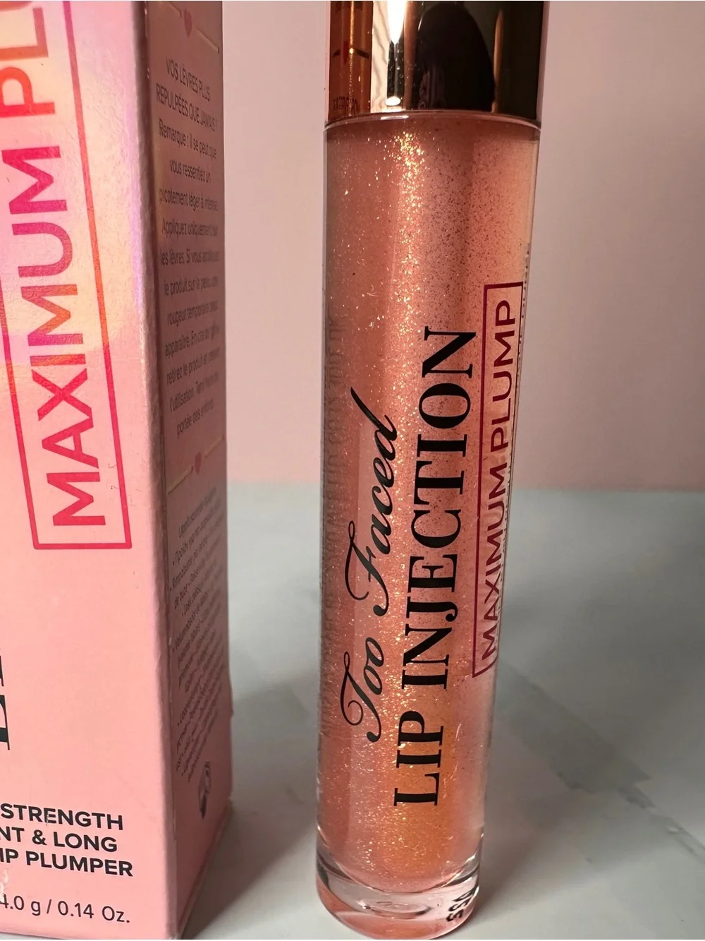 Too Faced Lip Injection Maximum Plump Lip Gloss — Shimmery Rose Gold